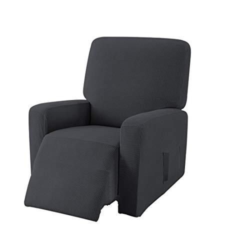 E EBETA Jacquard Funda de sillón, Capuchas elásticas para sillón, Elástico Funda para sillón reclinable (Gris Oscuro)