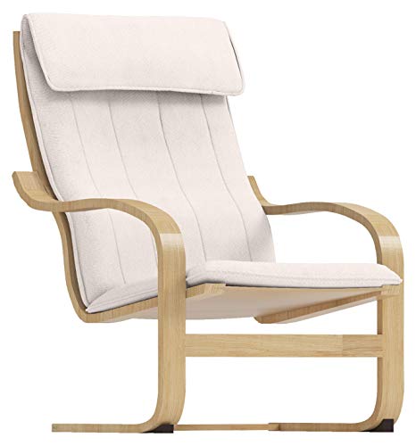 La Funda de Repuesto para Silla Poang Duable es Compatible Solo con IKEA Poang Chair. (poliéster Lino Beige)
