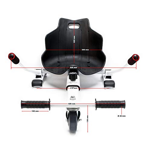 Asiento para patinete de equilibrio en color negro, asiento ajustable para patinete eléctrico