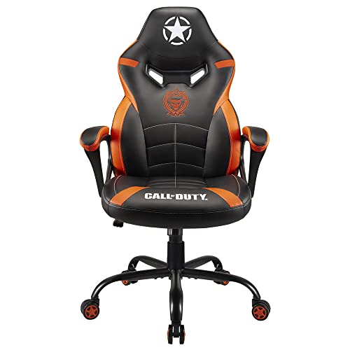 Call of duty - Silla gaming - asiento gamer para escritorio - sillon de oficina Negro y naranja - Licencia oficial