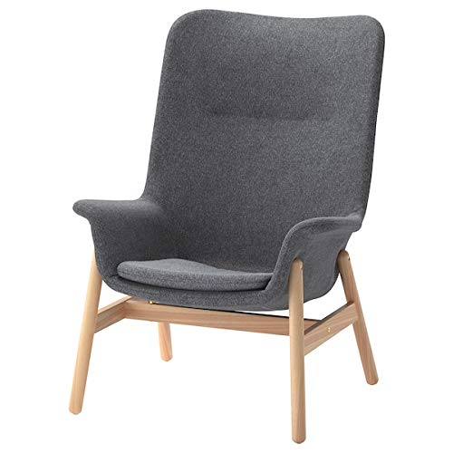 VEDBO Sillón de respaldo alto, color gris oscuro, 80x85x108, duradero y fácil de cuidar. Sillones de tela, sillones y chaise longues. Sofás y sillones. Muebles. Respetuoso con el medio ambiente.